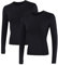 IECCP Sportshirt Damen Langarm Gym T-Shirt Laufshirt Leicht Fitness Oberteil Sweatshirt Yoga Langarm Top mit Daumenloch 2er Pack Schwarz XL