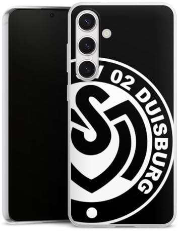 Slim Case extra dünn kompatibel mit Samsung Galaxy S24 + Silikon Handyhülle transparent Hülle MSV Duisburg Bundesliga Offizielles Lizenzprodukt