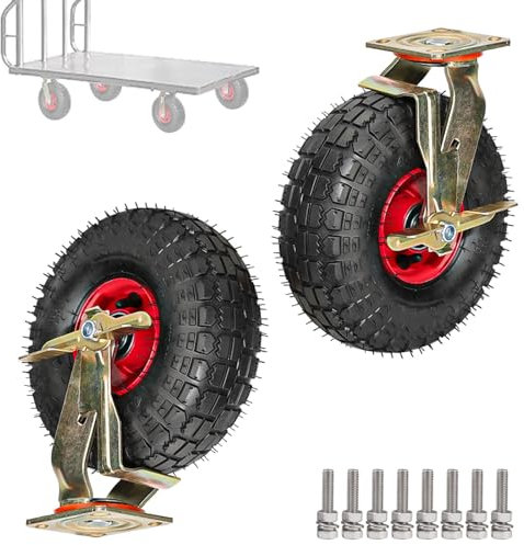 Rueda giratoria neumática, ruedas industriales de alta resistencia, ruedas giratorias sin ruido, estilo vacío, absorción de impactos, para carro, carros, muebles, plataforma rodant