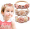 LICHUANUK 3 STÜCKE Baby Mädchen Blumenstirnbänder mit Fleckband Elastisches Nylon Haarband Neugeborenes Stirnband Baby Haarschmuck für Party Hochzeit Familienfoto