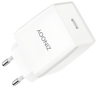 ZINOOY Caricatore USB C, Presa USB C Rapido 20W per iPhone 15/15 Pro/15 Pro Max/14/13/12/11/SE, Spina C per Samsung Galaxy S24/23/22/A55, iPad, Apple Watch, Google Pixel