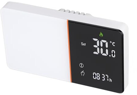 Termostato per il Riscaldamento Elettrico, Termostato per Scaldabagno con Schermo LCD Retroilluminato con Protezione di Spegnimento 5-45 ℃