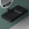 Mai & Mai Vasque de Salle de Bains Lavabo à Poser ou Suspendu Gris Noir Mat en Résine 100x46cm Col630