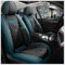 TVVXIO Sitzbezüge-Set, für VW Golf 3 5 6 7 Luxus Leder Autositzbezüge Schutz zum Vorderseite Rückseite 5-Sitze,C Black Blue