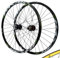 GEIRONV Mountainbike-Laufradsatz 26/27,5/29 Zoll, Doppelwandige Felgen Steckachse 32 Löcher Vorne 2 Und Hinten 4 Lager 9 MM Schnellspanner 7–11 Gänge(9 * 100/10 * 135mm,29inch)