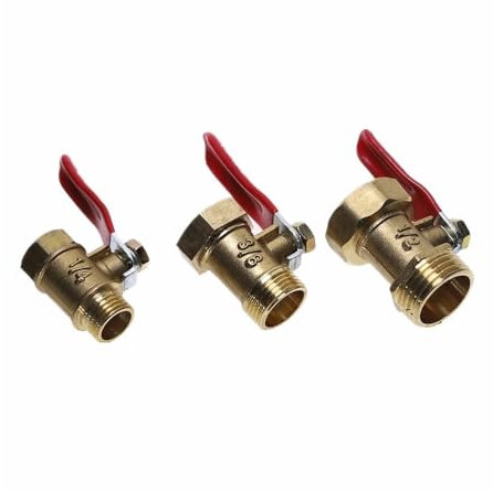 BIRXPMOS Brass Ball Valve1/8 1/4'' 3/8'' 1/2'' Male to Female Thread Pipe Fitting Adapter for Water air Tube SUNCENYIN(Male to Female,1/2)