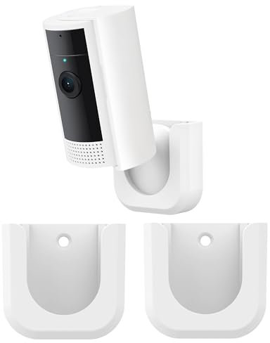 Adhesive Wall Mount Bracket for Ring Indoor Cam(1st Gen and 2nd Gen), Strong Adhesive Durable Camera Mount Stand for Ring Indoor Camera, Two Ways Installation Easy to Install (2 Pack)