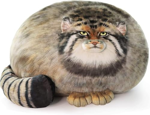 Maomoto - Steppen-Katzenplüsch, 45,7 cm, Plüsch-Katzenkissen, niedliche Plüschtiere für Mädchen, weiches Plüschkissen, Puppendekorationskissen, Geschenk für Kinder