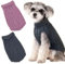 HTTDSLF 2 PCS Hundepullover, Hundepullover Haustier Pullove, Hundepullover Kleine Hunde, Kleine Hunde Rollkragen Strickpullover, für Welpen, Katzen (M, Rose/Grau)