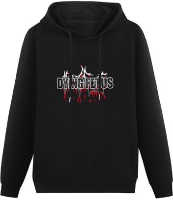 CHENKANG Dying Fetus - Mens Logo Long Sleeve Hoody with Pocket Sweatershirt, Hoodie Size L