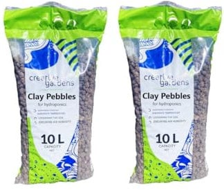 20L Lightweight Clay Aggregate (8-16mm) | LECA Pebbles | Hydroponic Growing Medium for Orchids, Plants & Drainage