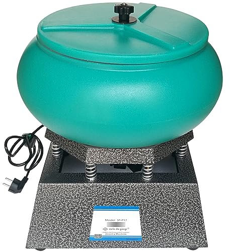 Stone Polishing Machine, 17Inch Electric Vibrating Tumbler, 350W Tumbling Polishing Machine, Convenient Operation, for Gold Silver Diamond Gemstone Jade Burnishing