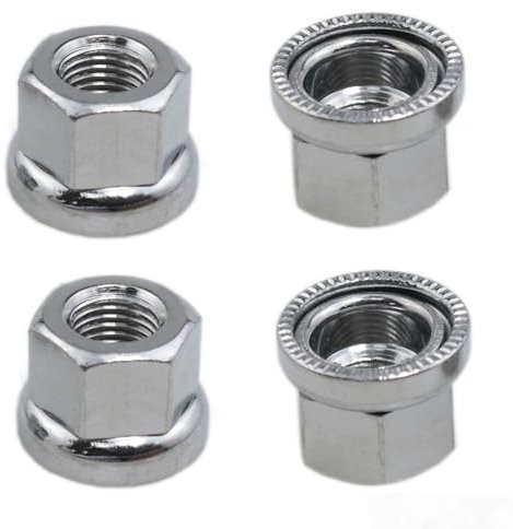 Meuey Lyot M9 Bicycle axle Nuts Bike nut Bicycle locknut Wheel hub axle nut 4PCS (M9)