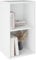 Blisswood Wooden Book Shelf Unit 2-tier Tall Freestanding Bookcase with Storage Shelves Cube Unit for Living Room, Bedroom, Office Bookshelf with CD Storage & Display Cabinet (White)
