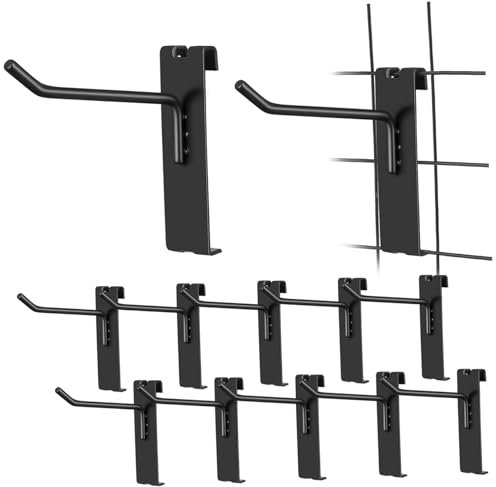 Cabilock 12stücke Gitterwandhaken Aus Metall Gitterregal-displayhaken Gitter-wandhaken Zum Aufhängen Von Gegenständen Gitter-wandzubehör Für Einzelhandelsdisplays Und Büroorganisation
