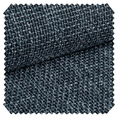 novely® LANZ SOFT - Polsterstoff mit Webstruktur - Grob gewebter Möbelstoff - Melierter Bezuggstoff in Scandi Chic - Pflegeleichte Meterware 1lfm | Farbe: 25 Anthrazit Blaugrau
