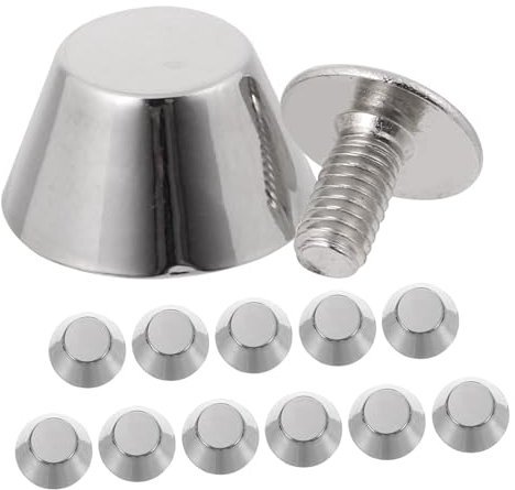 Gadpiparty 12pièces Clous De Sac à Main Métal Lot de Vis Arrière Clous pour Bagages Et Objets Cuir