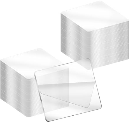 Pack of 120 Double-Sided Adhesive Film Adhesive Strips Double-Sided Adhesive Pads Double-Sided Extra Strong Double-Sided Adhesive Pads Double-Sided Tape for Carpets Tiles Kitchen (Square, 5 x 5 cm)