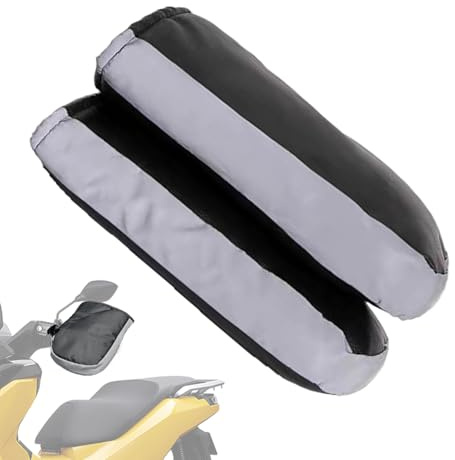 GkgWuxf Motorrad-Lenkerhandschuhe – warme, weiche reflektierende Streifen, Fahrradlenker-Muffs, Handschuhe, für Outdoor-Enthusiasten, Pendeln, Stadtfahren, Abenteuer, Schneemobil, Roller