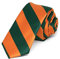 tiemart Gestreifte schmale Krawatte, 5,1 cm Breite, Huntergrün und orange, Erwachsene