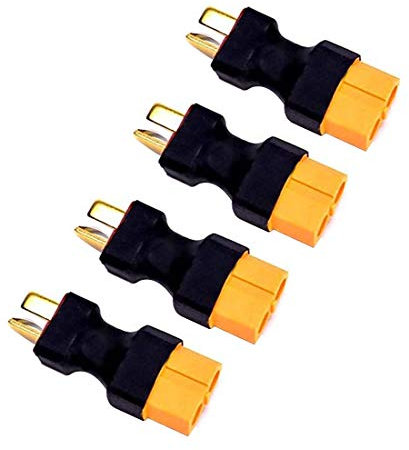 Fly RC 4-Pack Deans T Männlich Stecker auf XT60 Buchse Stecker Anschlussstecker Adapter für RC Auto Flugzeug Lipo Batterie ESC
