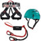 ALPIDEX Kletterhelm Klettergurt + Stubai Klettersteigset Basic 3.0, Farbe:Turquoise Green, Größe:Gurt - Universalgröße/Green Pepper
