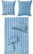 Erwin Müller Seersucker Wende-Bettwäsche karo blau-weiß Größe 40x80 cm / 135x200 cm - für die warme Jahreszeit, bügelfrei, schnell trocknend, mit Reißverschluss