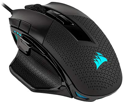Corsair Nightsword RGB – Souris de Jeu Optique Ergonomique FPS/MOBA avec LED RVB rétroéclairée, 18 000 DPI, Noir