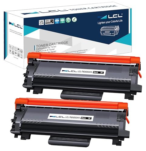 LCL Kompatibel Tonerkartusche TN2420 TN-2420 TN2410 TN-2410 3000Seiten (2Schwarz) kompatibel für Brother HL L2350DW HL-L2310D HL-L2357DW HL-L2375DW HL-L2370DN MFC-L2710DN MFC-L2710DW MFC-L2730DW