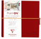 Clairefontaine 975435C - Skizzenbuch mit Fadenbindung, 64 Blatt Zeichenpapier PaintOn weiß 19x19 cm 250g, Gummizugverschluss, Softcover Rot