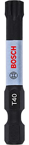 Bosch Professional Impact Control Screwdriver Bits T40 (50 mm, Hexagonal Shank, Pick and Click, Accessories for Impact Drivers)