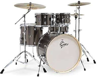 Gretsch Energy 5-Piece Drum Set w/Hardware and Zildjian Cymbals (Grey Steel)