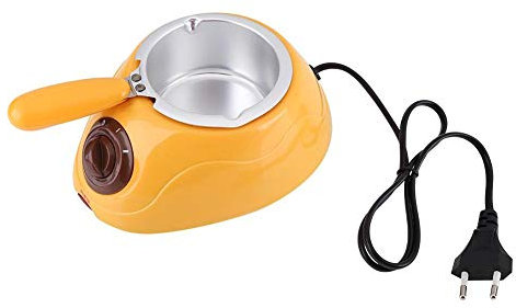 Strumento da elettrico per fonduta di caramelle al cioccolato con fonduta con set di stampi fai-da-te per fondere il cioccolato(Giallo)