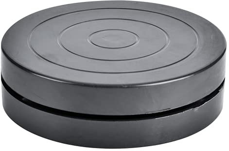 Aoutecen Plateau Tournant en Plastique, 17.8cm, Noir