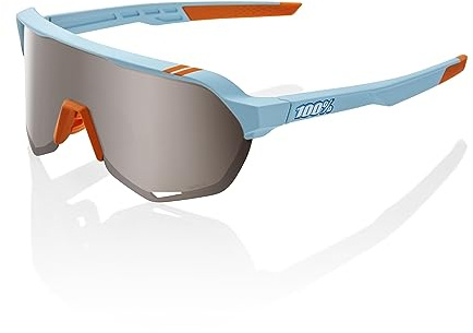 100% S2 Sport Performance Fahrradbrille (weiche Geschwindigkeit zwei Töne – HiPER Silber Spiegelobjektiv)