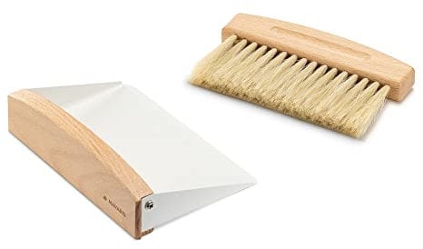 Navaris Mini cepillo y recogedor - Set 1x escoba pequeña con 1x pala recoge migas de mesa encimera cocina - Recogemigas pequeño de 15,5 x 10 x 4 cm