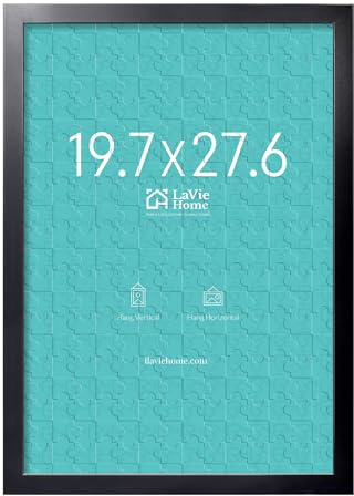LaVie Home Bilderrahmen, schwarz, Puzzle-Rahmen für Wanddekoration, klassischer schwarzer minimalistischer Stil, geeignet für die Dekoration von Häusern, Büros, Hotels, Puzzles, Postern, Fotos oder