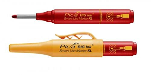 PICA BIG Red Marker - Pica BIG INK SB - Stainless Steel Handle
