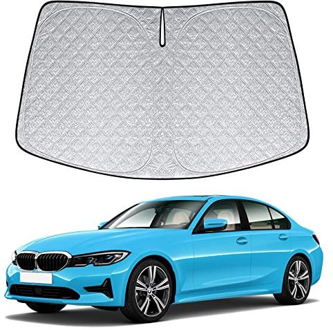 Parasol de repuesto para BMW Serie 3 2020 – 2023, plegable, parasol, parabrisas de coche, protección UV, accesorios para parasol (repuesto para BMW Serie 3)