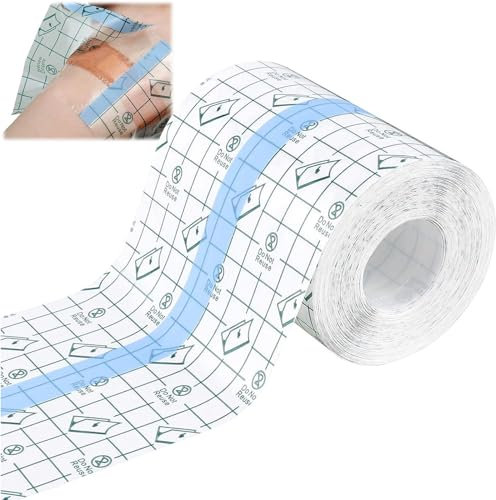JOKILY Wasserdicht Transparent Bandage,Wasserdichtes Pflaster, 15cm x 10m Duschpflaster Wasserfest Groß Folienverband Pflaster Rolle Wasserdichtes Pflaster Antiallergisch zum Sport Duschen
