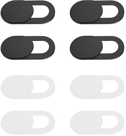 Jitnga 8 Stück Design Webcam Abdeckung - Ultradünn Webcam Cover Für Handy, Tablet, Macbook, Imac, Ipad - Schützen Sie Ihre Privatsphäre - Laptop Zubehör (Schwarz Und Weiß)