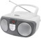 Soundmaster SCD1400 Radio tragbarer CD Player Radio AUX-IN Kinderradio Boombox, Farbe:weiß