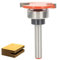 Sinoprotools Top Bearing Slot Cutter Router Bit 1/4 Inch Shank - 5/32 Height, 1-1/4 Dia, 1/4 Depth, Carbide Tip Slot Cutting Bit/Slotting Cutter, for Wood Flooring Grooves