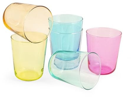 Luminarc Pasabahce Set 6 Bicchieri Otto Colorati cl 31