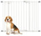 PawHut Dog Gate, Pressure Fit Stair Gate with Auto Closing Door, for Doorways, Hallways, 74-100cm Openings, White