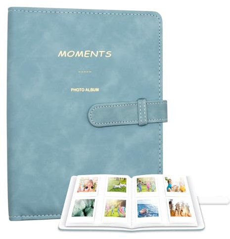 Ablus 256 Pockets Photo Album for Polaroid SnapTouch Zip Mint Cameras Printers, for Instax Mini 11 12 9 8+ 8 LiPlay Instant Camera Film, Mini Link SP-1 Printer (Blue)