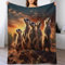 PAZZK Erdmännchen Decke Dicke Kuscheldecke Mit 3D Muster Fleece Warm & Weich Flauschige Flannel Decke, Vier Jahreszeiten Bett Sofadecke（130×180cm）