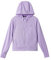 Rolanko Giacca Estiva per Ragazze con Fori per i Pollici Manica Lunga Protezione Solare Asciugatura Rapida Felpa con Cappuccio con Cerniera Top Rash Guard per Bambini, Viola, Taglia: 150/10-11 Anni