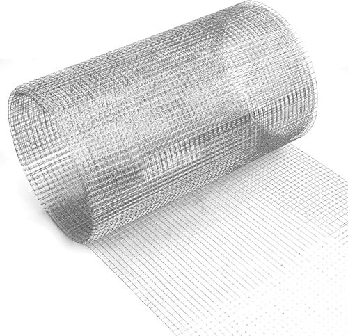 Griglia metallica a maglia fine, 31 cm x 3 m, per aiuole rialzate, rete metallica in acciaio inox, rete metallica come filo per voliera, filo di coniglio, griglia per topi rialzati in giardino