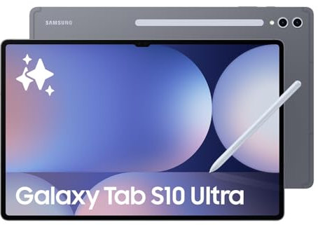 Samsung Galaxy Tab S10 Ultra AI Tablet, Android Tablet, 12GB RAM, 1TB Storage, AMOLED Display, Anti-Reflection, S Pen Included, Moonstone Blue, 3 Year Samsung Extended Warranty (UK Version)